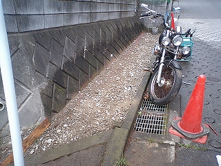 バイク置場 コンクリート工事前